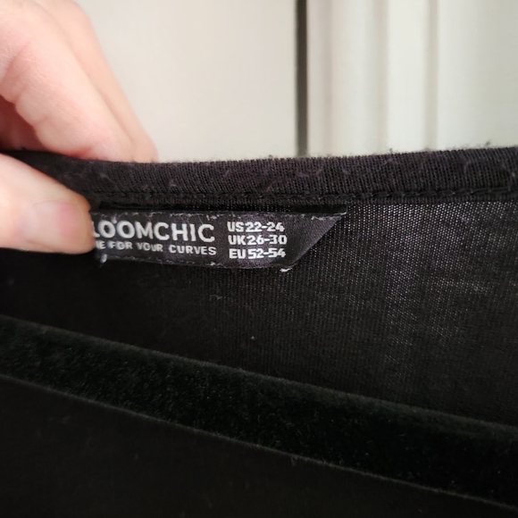 LOT OF 2 BloomChic Cold Shoulder Tops Plus Size 22 / 24 3x 1 Black 1 Grey - Picture 11 of 15